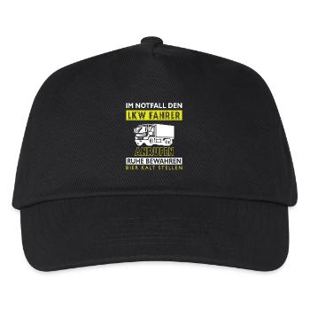 Lkw Fahrer Kraftfahrer LKW-Fahrer - Kinder Basecap - Schwarz - Vorne