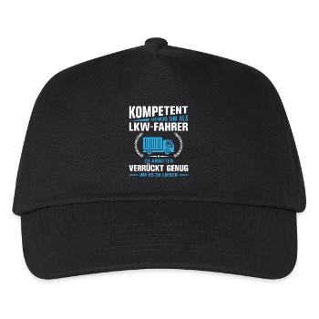 Lkw Fahrer Kraftfahrer LKW-Fahrer - Kinder Basecap - Schwarz - Vorne