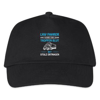Lkw Fahrer Kraftfahrer LKW-Fahrer - Kinder Basecap - Schwarz - Vorne