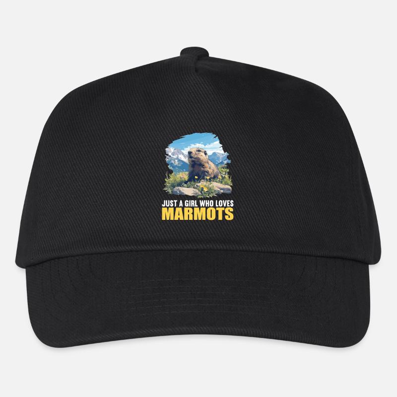 Murmeltiere Murmeltier - Kinder Basecap - Schwarz