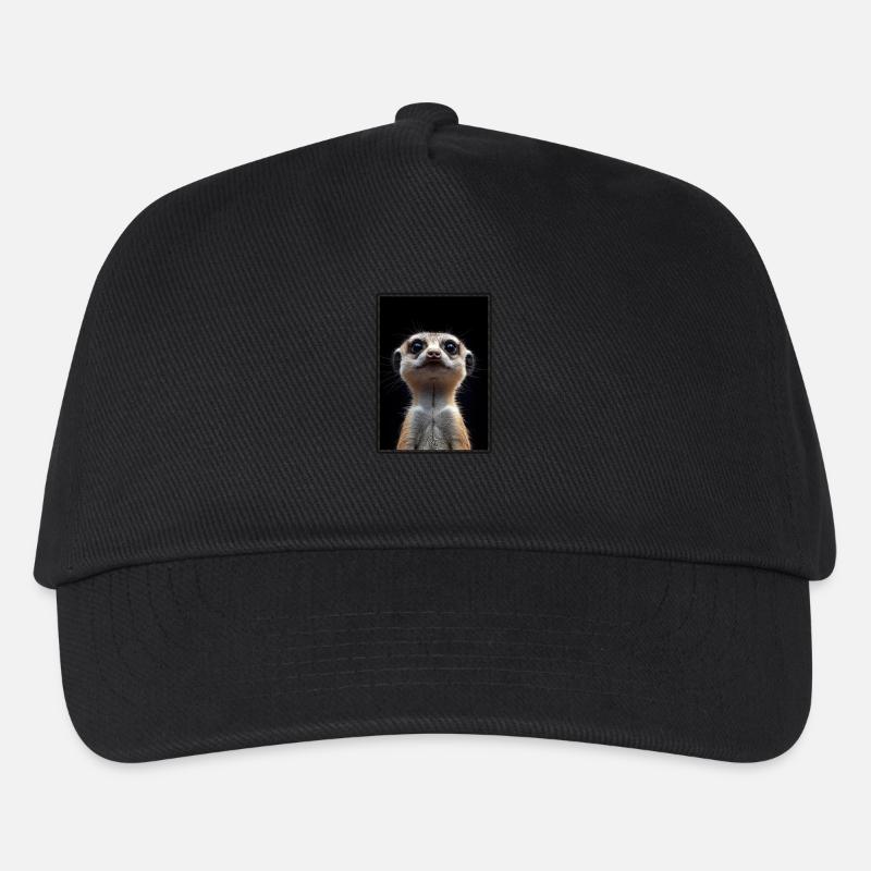 Meerkat Erdmännchen - Kinder Basecap - Schwarz