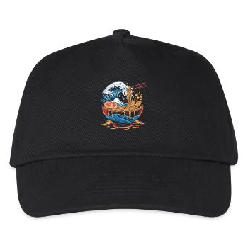 Ramen Welle – Japanische Fusion - Kinder Basecap - Schwarz - Vorne