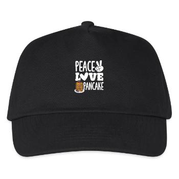 Peaceful Love Pancakes Enjoyment - Kids’ Baseball Cap - black - Front