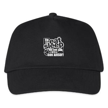 Airsoft Eat Sleep Run With Gun Airsoft - Kids’ Baseball Cap - black - Front
