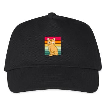 Tabby Cat - Kids’ Baseball Cap - black - Front