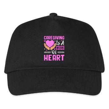 Care is a matter of the heart - Kids’ Baseball Cap - black - Front