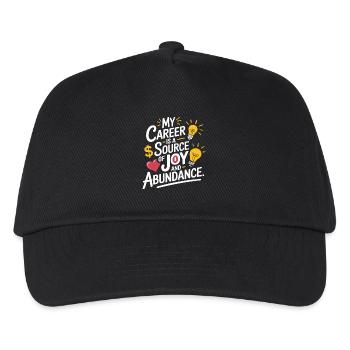 Meine Karriere Ist Quelle Der Freude Und Fülle - Kinder Basecap - Schwarz - Vorne