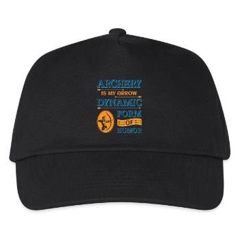 Bogenschießen Bogenschütze - Kinder Basecap - Schwarz - Vorne