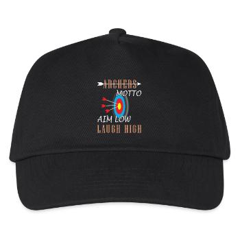 Bogenschießen Bogenschütze - Kinder Basecap - Schwarz - Vorne