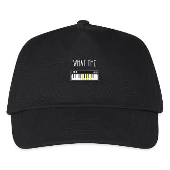 What the F? Musik Piano Klaviatur Akkord F-Dur - Kinder Basecap - Schwarz - Vorne