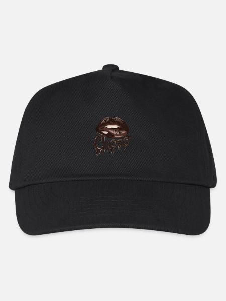 Schokolade Choco Lippen Kunstwerk für - Kinder Basecap - Schwarz