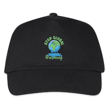 Stop Global Warming - Kids’ Baseball Cap - black - Front