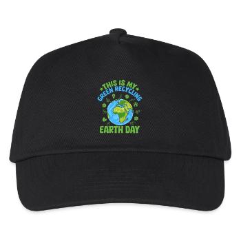 Das ist mein Green Recycling Earth Day - Kinder Basecap - Schwarz - Vorne
