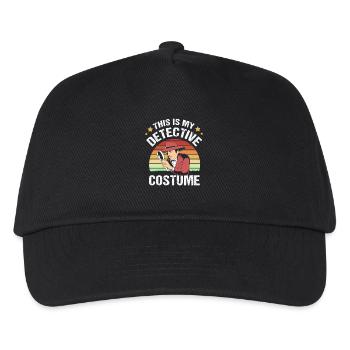 Detektiv - Kinder Basecap - Schwarz - Vorne