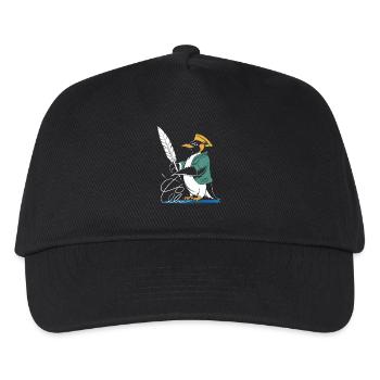 Calligraphie Pingouin Créativité avec Plume - Casquette de baseball Enfant - noir - Devant