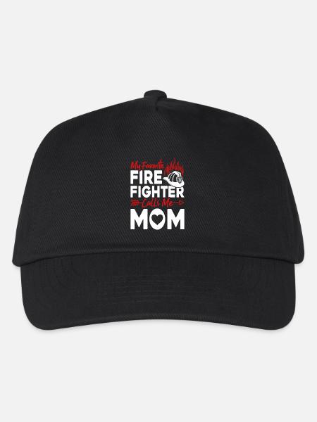 Mein Lieblings-Feuerwehrmann nennt mich Mama - Kinder Basecap - Schwarz