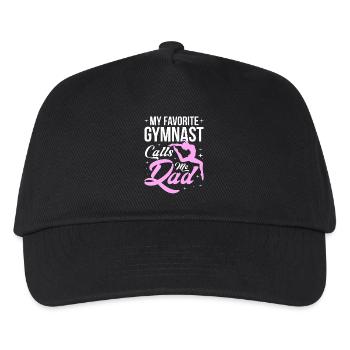My Favorite Gymnast Calls Me Dad Mat Sports - Kinder Basecap - Schwarz - Vorne