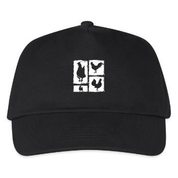 Chicken Rooster - Kids’ Baseball Cap - black - Front