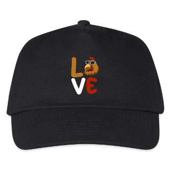 Hühner Henne - Kinder Basecap - Schwarz - Vorne