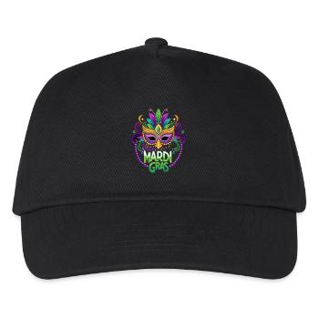 Mardi Gras - Karneval - Maske - Geschenk - Kinder Basecap - Schwarz - Vorne