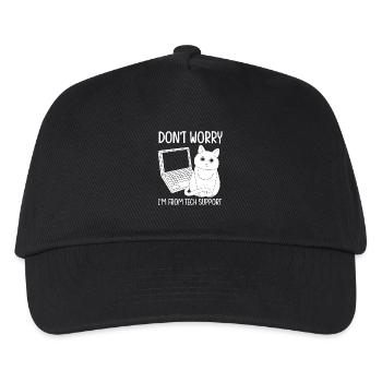 Tech Support - Kids’ Baseball Cap - black - Front