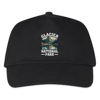Glacier National Park Nature Design - Kids’ Baseball Cap - black - Front