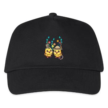 Küken Ostern Wilder Westen Kinder Kind Baby - Kinder Basecap - Schwarz - Vorne