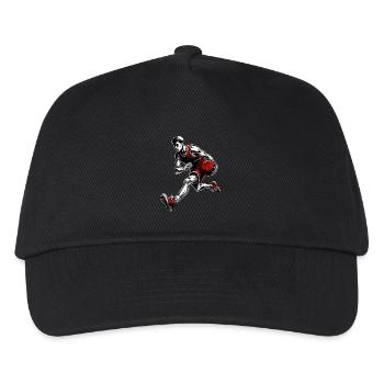 Basketball Basketballer - Kinder Basecap - Schwarz - Vorne