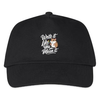 Write as you mean it hamster author - Kids’ Baseball Cap - black - Front