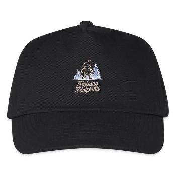 Weihnachtliche Fußabdrücke von Bigfoot für - Kinder Basecap - Schwarz - Vorne