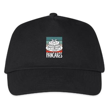 Pancakes Retro Breakfast Enjoyment - Kids’ Baseball Cap - black - Front