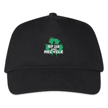 Earth Day Keep Calm And Recycle - Kids’ Baseball Cap - black - Front