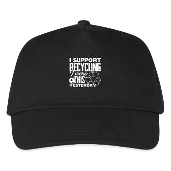 Earth Day Support Recycling For Earth - Kids’ Baseball Cap - black - Front