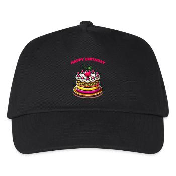 Cake Happy Birthday - Kids’ Baseball Cap - black - Front