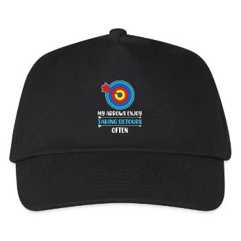 Bogenschießen Bogenschütze - Kinder Basecap - Schwarz - Vorne