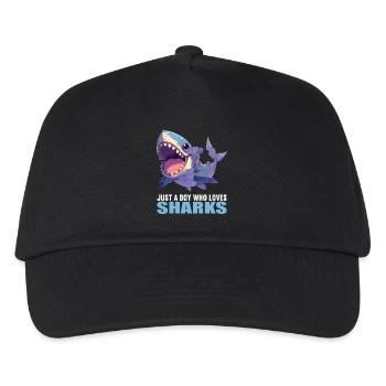 Sharks Shark - Kids’ Baseball Cap - black - Front