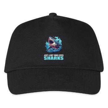 Sharks Shark - Kids’ Baseball Cap - black - Front