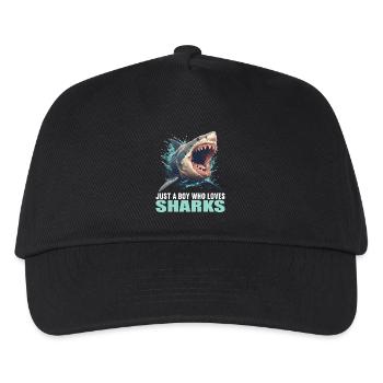 Sharks Shark - Kids’ Baseball Cap - black - Front