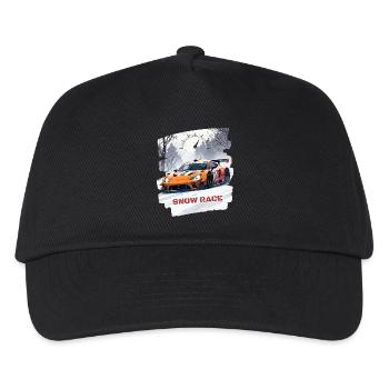 SNOW RACE - Kinder Basecap - Schwarz - Vorne