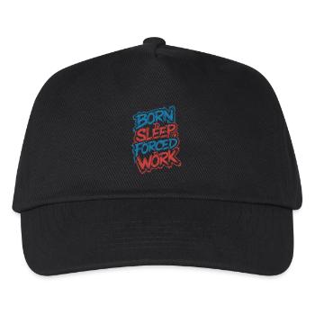 Né pour dormir, forcé de travailler - Casquette de baseball Enfant - noir - Devant