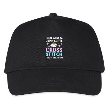 Cross Stitch - Kids’ Baseball Cap - black - Front