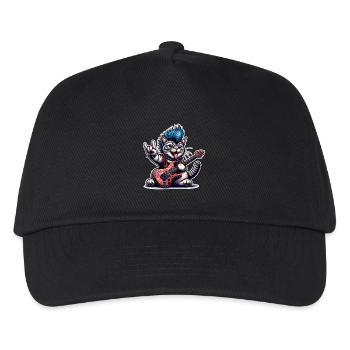 Cat Rock and Roll Guitarist - Kids’ Baseball Cap - black - Front