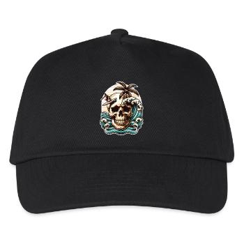 Surfing Surfer skull - Kids’ Baseball Cap - black - Front