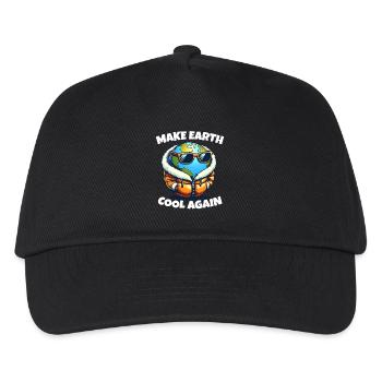 Make Earth Cool Again Klimawandel Protest Demo - Kinder Basecap - Schwarz - Vorne