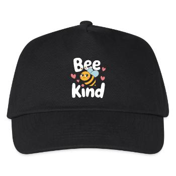 Honigbiene Imker Bienen Biene - Kinder Basecap - Schwarz - Vorne