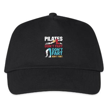 Pilates Nicht Pupsen Humorvolle Übung - Kinder Basecap - Schwarz - Vorne
