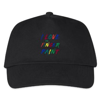 I'M PAINT - I Love to Finger Paint – Finger Paints - Kids’ Baseball Cap - black - Front