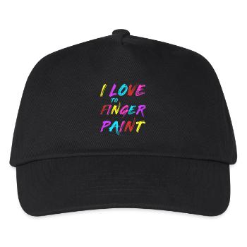 I'M PAINT - I Love to Finger Paint – Finger Paints - Kids’ Baseball Cap - black - Front