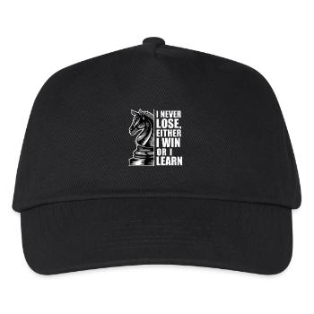 Ich Verliere Nie, Entweder Gewinne Ich Oder Ich - Kinder Basecap - Schwarz - Vorne