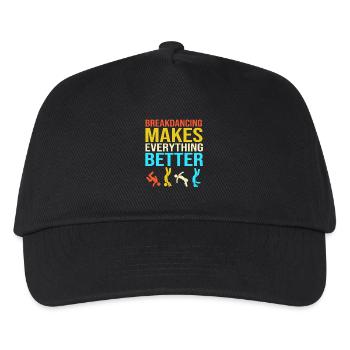 Breakdance - Casquette de baseball Enfant - noir - Devant